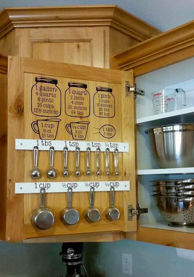 7 DIY kitchen cupboard Organizing ideas and hacks! Wether you have a small kitchen or live in a rental home, these tips will help you organize your cupboards like a pro and on the cheap! Simple and easy ways to help you organize your entire kitchen with containers, jars and labels and more! Get those cupboards, draws and pantry under control once and for all. 