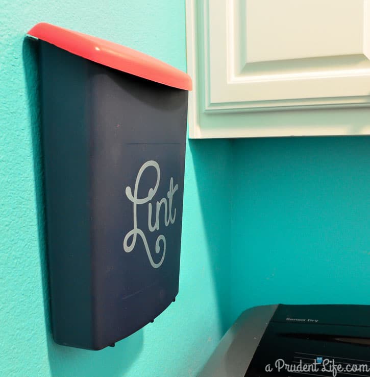 This is a great idea - make a wall mounted lint bin next to the dryer!