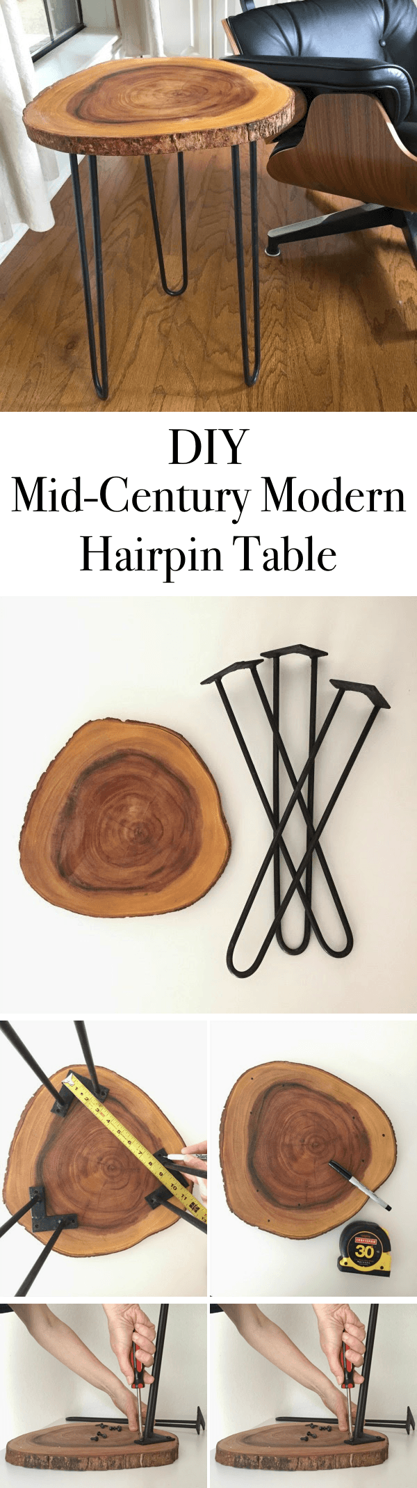 Mid-Century Modern Hairpin Table