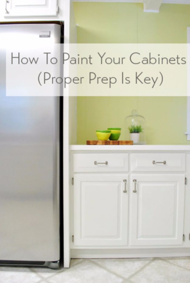 DIY Home Improvement On A Budget - Paint Your Cabinets - Easy and Cheap Do It Yourself Tutorials for Updating and Renovating Your House - Home Decor Tips and Tricks, Remodeling and Decorating Hacks - DIY Projects and Crafts by DIY JOY #homeimprovement #diyhome #diyideas #homeimprovementideas http://diyjoy.com/diy-home-improvement-ideas-budget