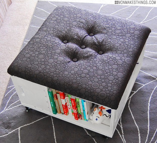  DIY Storage Ideas - Storage Ottoman DIY - Home Decor and Organizing Projects for The Bedroom, Bathroom, Living Room, Panty and Storage Projects - Tutorials and Step by Step Instructions for Do It Yourself Organization http://diyjoy.com/diy-storage-ideas-organization