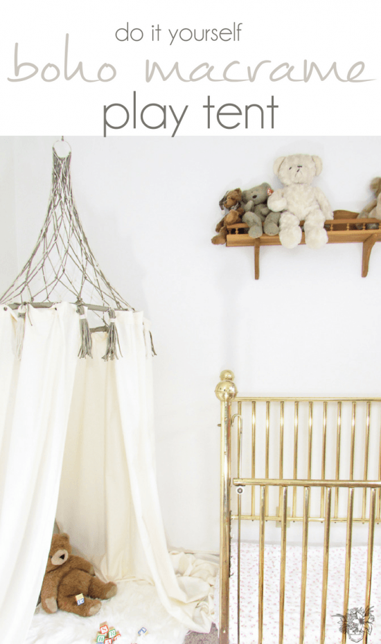 DIY Play Tent, Boho Kids Decor, Bohemian home decor, DIY Play Tent