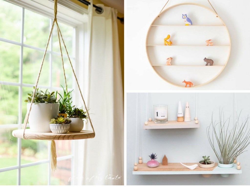 DIY hanging shelves that are cheap & easy to make