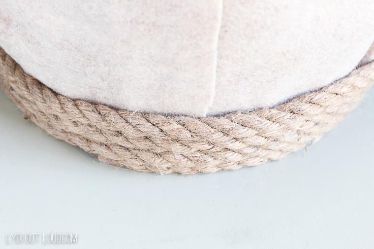 Layering rope for a laundry basket makeover
