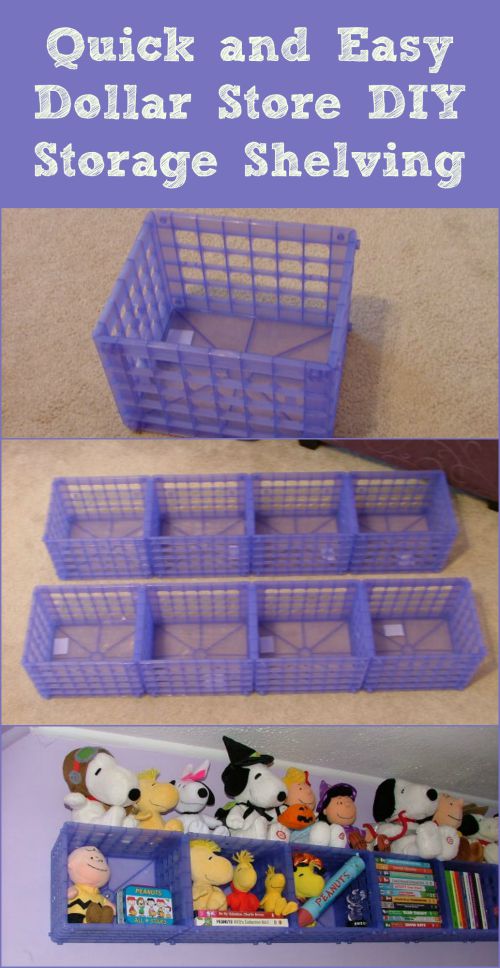 Plastic Crate Shelf - 150 Dollar Store Organizing Ideas and Projects for the Entire Home