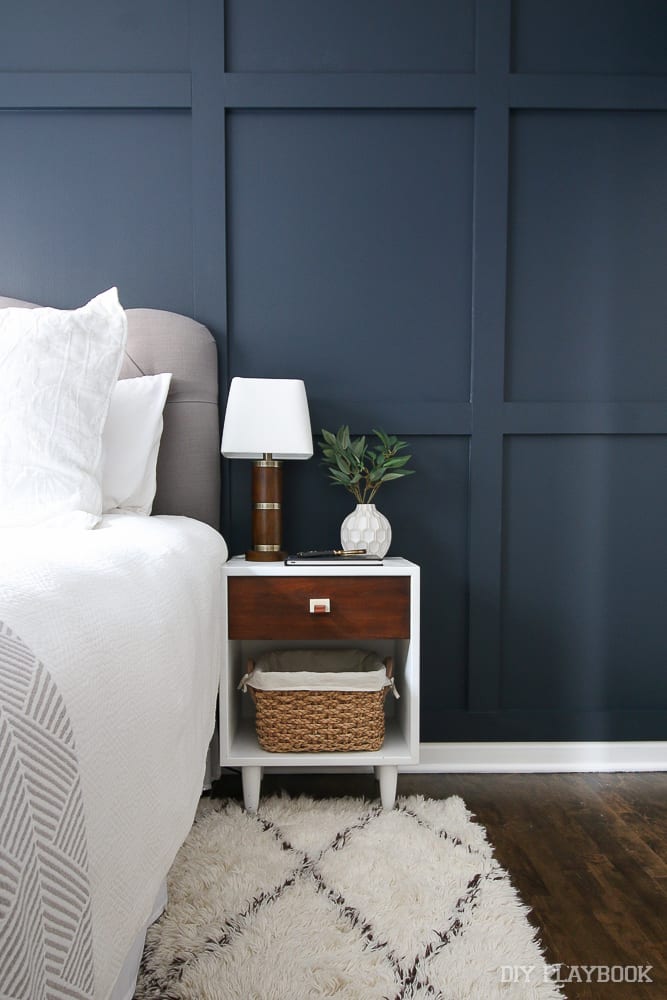 An easy way to transform your space is to find a piece of furniture you love, like this nightstand in our guest bedroom.