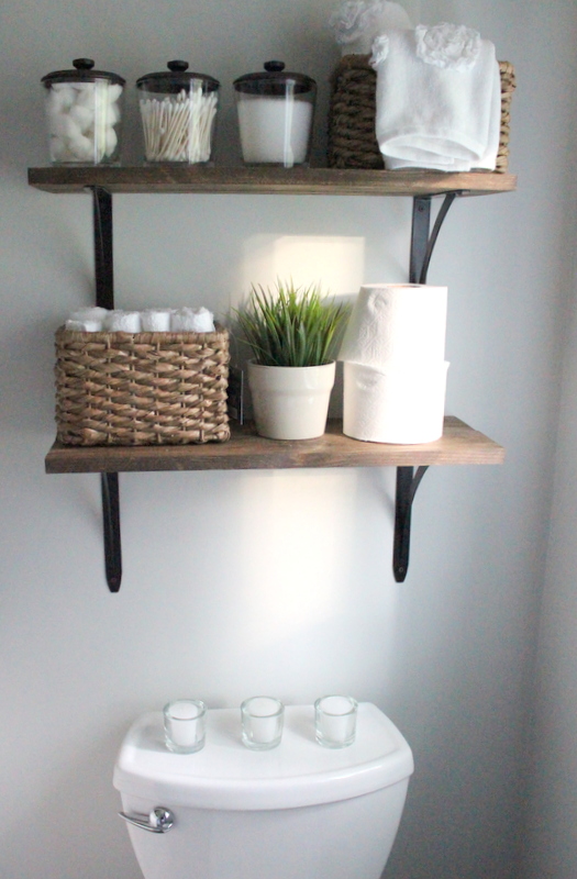 bathroom shelves