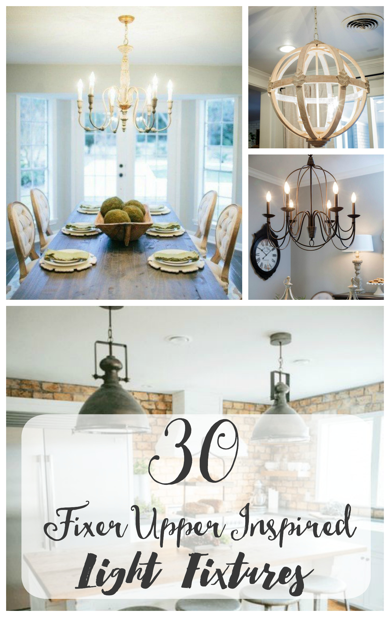 30 Fixer Upper inspired light fixtures