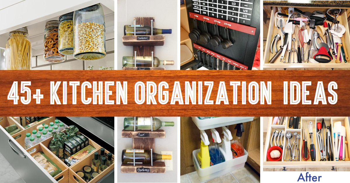 45+ Small Kitchen Organization And DIY Storage Ideas 