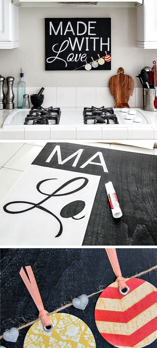 Chalkboard Kitchen Sign | Click Pic for 28 DIY Kitchen Decorating Ideas on a Budget | DIY Home Decorating on a Budget