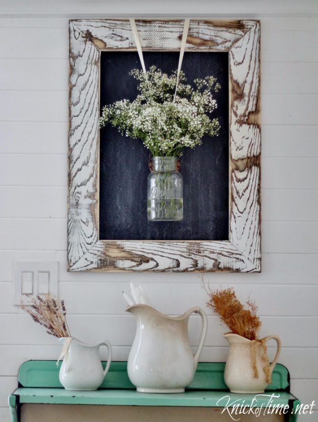 DIY Farmhouse Style Decor Ideas - DIY Farmhouse Rustic Wooden Frame - Rustic Ideas for Furniture, Paint Colors, Farm House Decoration for Living Room, Kitchen and Bedroom http://diyjoy.com/diy-farmhouse-decor-ideas