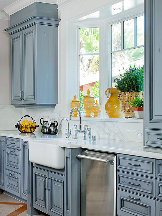 Farmhouse Kitchen Sink Painted Cabinets