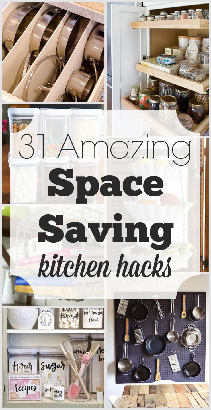 Are looking for ways to save space in your kitchen? Check out these awesome kitchen hacks that will help you make the most of your small kitchen.