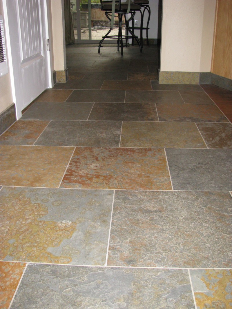 Slate Floor With Offset Pattern 