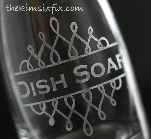 Etched soap jar