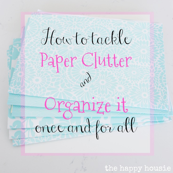 get your whole house organized with this 10 week organizing challenge; week one is all about paper clutter and setting up a command center - details at the happy housie